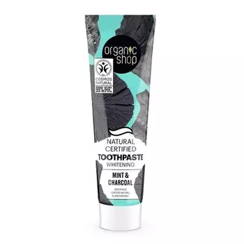Organic Shop Отбеливающая зубная паста с мятой 100г
