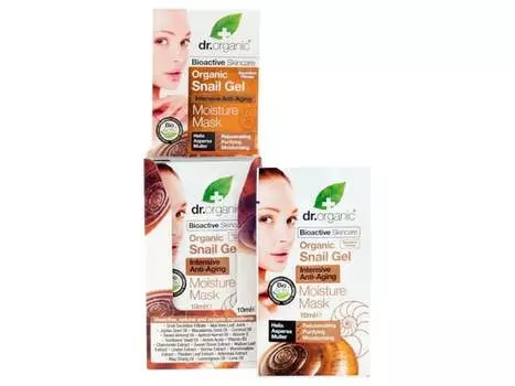 Органическая антивозрастная и увлажняющая маска со слизью улитки, 10 мл Dr.Organic Snail Gel