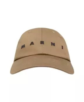 Органическая бейсболка с вышитым логотипом. Marni, коричневый