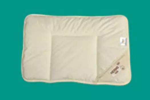 Органическая детская подушка 40х60, плоская подушка, подушка для коляски, 100% шерсть, можно стирать GARANTA