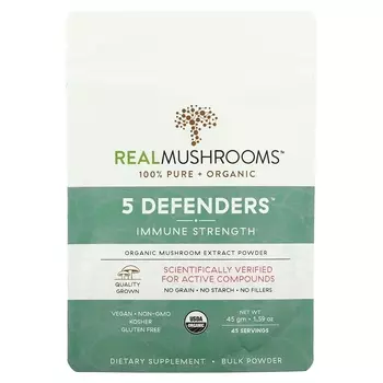 Органическая Добавка - Укрепление Иммунитета Real Mushrooms, 45 г