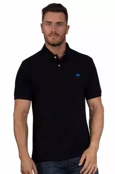 Органическая фирменная футболка-поло Raging Bull, черный