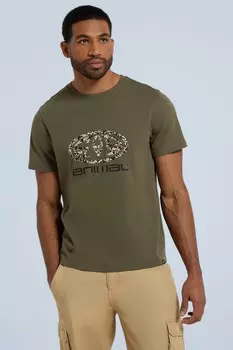 Органическая футболка Jacob Animal, зеленый