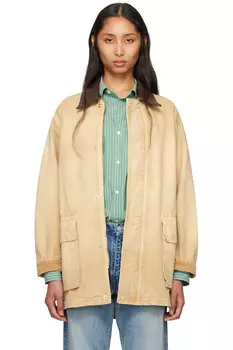 Органическая хлопковая куртка Duck Auralee, бежевый