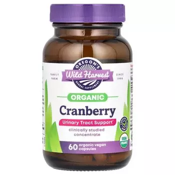 Органическая клюква, 60 органических веганских капсул Oregon'S Wild Harvest