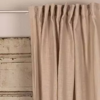 Органическая штора органический хлопок лен льняная структура темно-серая 140х270см Gerster