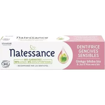 Органическая зубная паста для чувствительных десен с гинкго билоба 75 мл Natessance