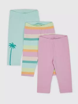 Органические леггинсы, 3 шт. Gap, мультиколор