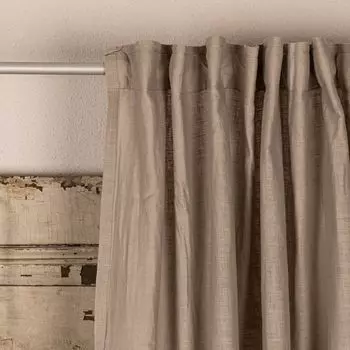 Органические шторы из органического хлопка, льна и льна, однотонные, серые, 140х270см. Gerster, бежевый