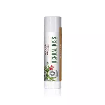 Органический бальзам для губ «Деревянная ложка» Herbal Kiss 4,3 мл, WOODEN SPOON