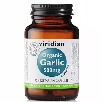 Органический чеснок 500 мг, 30 капсул Viridian