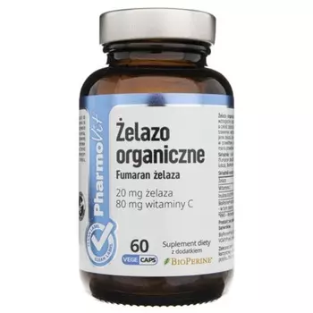 Органический фумарат железа 60 капсул Pharmovit