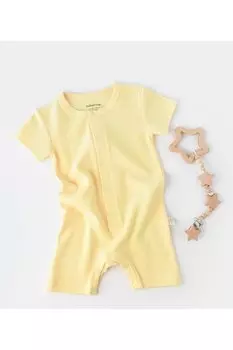 Органический комбинезон с короткими рукавами, желтый BabyCosy Organic Wear