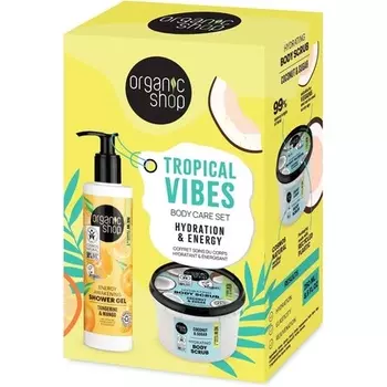 Органический магазин Tropical Vibes Подарочный набор для ухода за телом Увлажнение и энергия Organic Shop