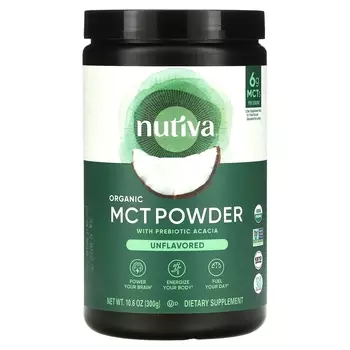 Органический Порошок с Пребиотической Акацией Nutiva, 300 г