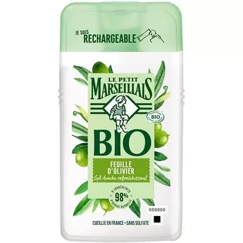 Органический сертифицированный гель для душа с листьями оливы, 250 мл, Le Petit Marseillais