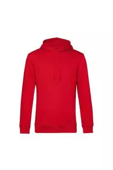 Органический свитер с капюшоном B&C, красный