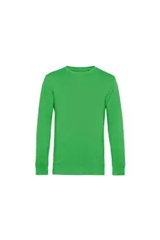 Органический свитшот с круглым вырезом B&C, зеленый
