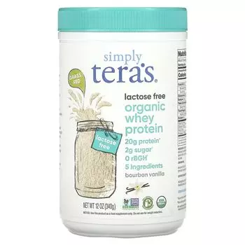 Органический сывороточный протеин, бурбонская ваниль, 12 унций (340 г) Simply Tera'S