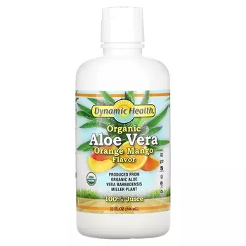 Органическое Алоэ Вера Dynamic Health Laboratories, апельсин и манго, 946 мл