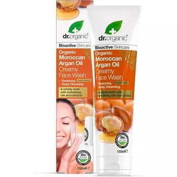 Органическое марокканское масло для умывания с аргановым маслом 150 мл, Dr Organic