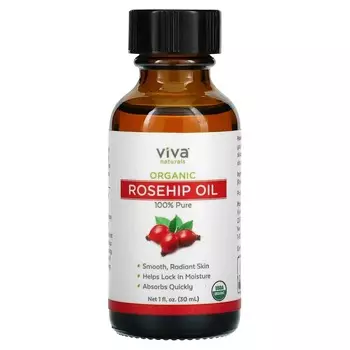 Органическое масло шиповника Viva Naturals, 30 мл