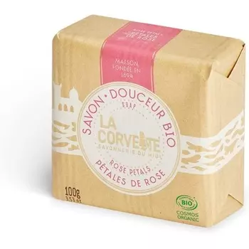 Органическое мыло La Corvette Нежное органическое с лепестками роз 100г