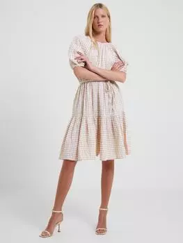 Органическое платье French Connection Filippa, коричневый/белый