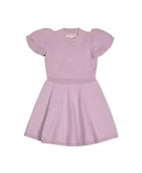 Органическое платье-свитер с двойными развевающимися рукавами для маленьких девочек Hope & Henry, фиолетовый