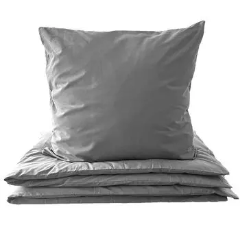 Органическое постельное белье хлопок сатин 135х200 80х80 комплект 2 шт. 4 шт серо-розовый мятно-зеленый: серый / 2 шт aboutyourhome-shop