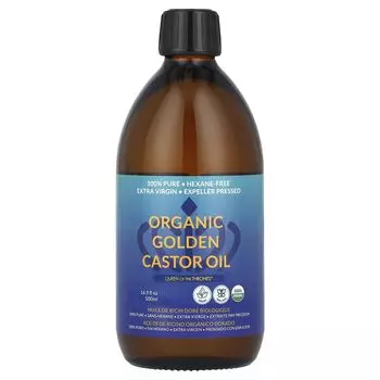 Органическое золотое касторовое масло, 16,9 жидких унций (500 мл) Queen Of The Thrones