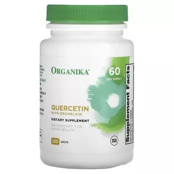 Organika Quercetin with Bromelain, 120 капсул
