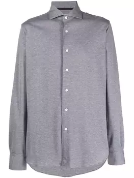 Orian рубашка из ткани пике с косым воротником, серый