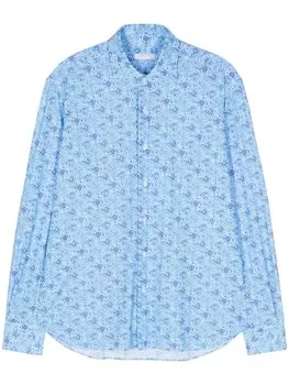 Orian рубашка с цветочным принтом, синий