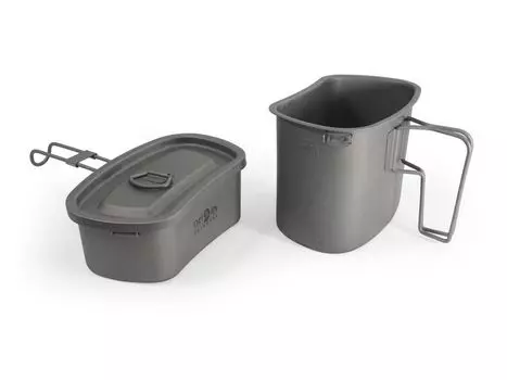 Origin Outdoors Titan, набор походных кастрюль, 750 мл + 400 мл Relags, серый