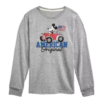 Оригинальная американская футболка с длинными рукавами и рисунком Disney для мальчиков 8–20 лет с Микки Маусом Disney
