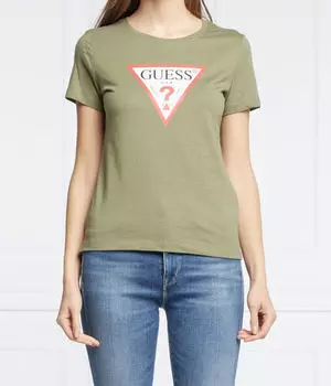 Оригинальная футболка Regular fit Guess Jeans, хаки