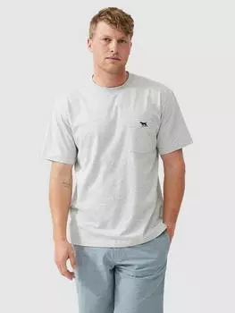 Оригинальная хлопчатобумажная футболка прямого кроя с коротким рукавом gunn Rodd & Gunn, цвет Pebble