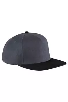 Оригинальная кепка Snapback с плоским козырьком (2 шт. в упаковке) Beechfield, серый