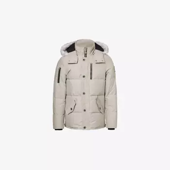 Оригинальная куртка-пуховик 3q из хлопковой смеси со съемным капюшоном Moose Knuckles, серый