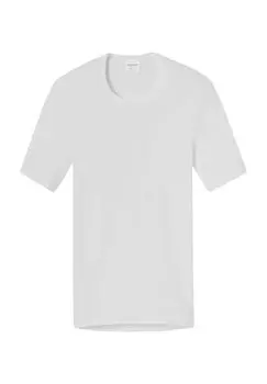 Оригинальная майка в рубчик, с короткими рукавами, мужская SCHIESSER, белый