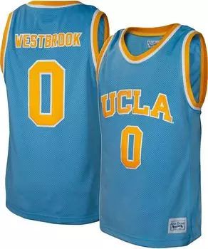 Оригинальная Мужская Retro Brand Футболка UCLA Bruins Russell Westbrook #0 True Blue, реплика баскетбольной майки