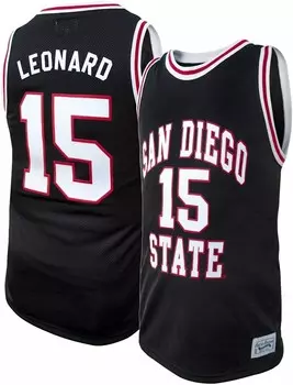 Оригинальная Мужская Retro Brand Мужская баскетбольная майка штата Сан-Диего Aztecs Kawhi Leonard #15, черная реплика