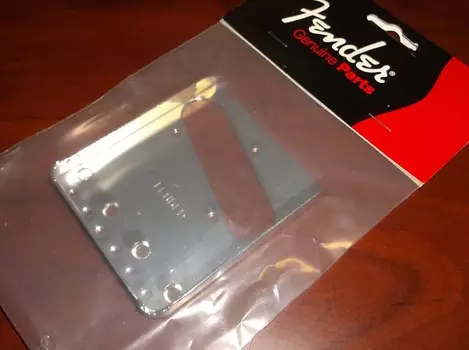 Оригинальная пластина моста Fender для мексиканского Tele Thinline - CHROME, 005-3675-000