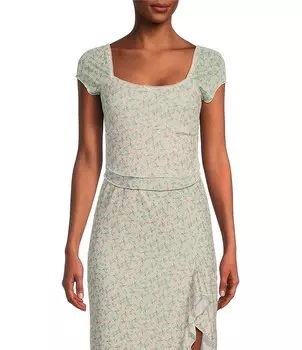 Оригинальная сетчатая детская футболка с короткими рукавами и цветочным принтом Originality, зеленый