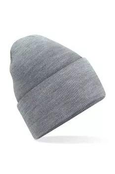 Оригинальная шапка из переработанных материалов с глубокими манжетами Beechfield, черный