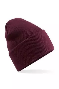 Оригинальная шапка из переработанных материалов с глубокими манжетами Beechfield, красный