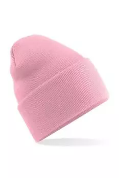 Оригинальная шапка из переработанных материалов с глубокими манжетами Beechfield, розовый