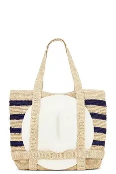 Оригинальная соломенная сумка для путешествий Hat Attack, natural & navy