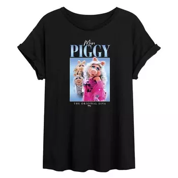 Оригинальная струящаяся футболка Diva от Disney The Muppets Juniors Licensed Character, черный